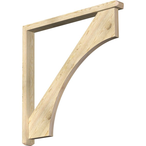 Ekena Millwork Westlake Craftsman Rough Sawn Bracket w/ Offset Brace, Douglas Fir, 4"W x 42"D x 42"H BKT0402X42X42WTL04RDF - main
